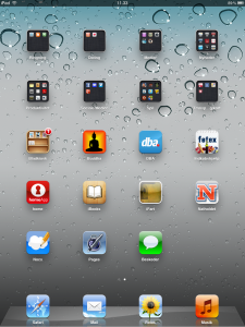 Forsiden af min iPad